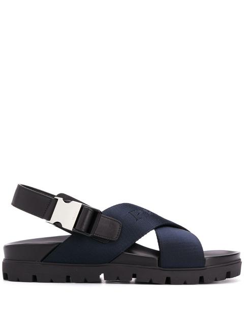 Prada - Crossover Strappy Sandals