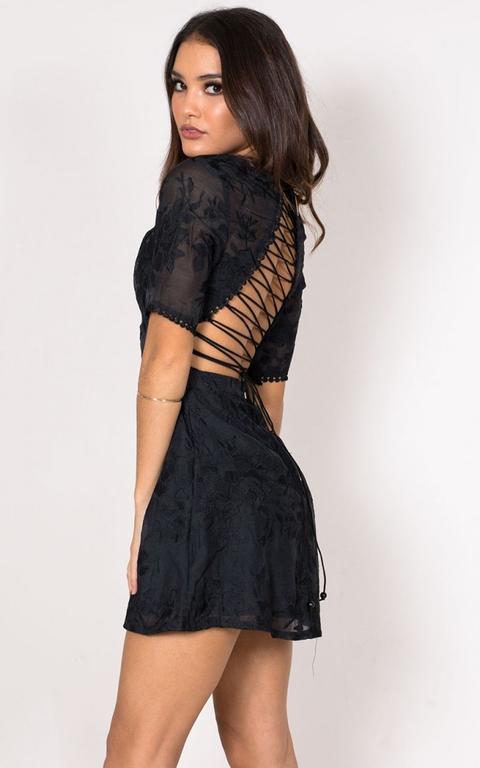 Hello There Dress In Black Lace