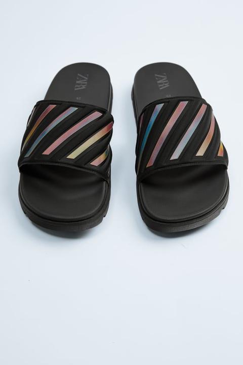 Black Slide Sandals