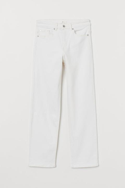 Straight Regular Jeans - White