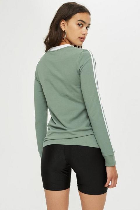 three striped long sleeve top by adidas