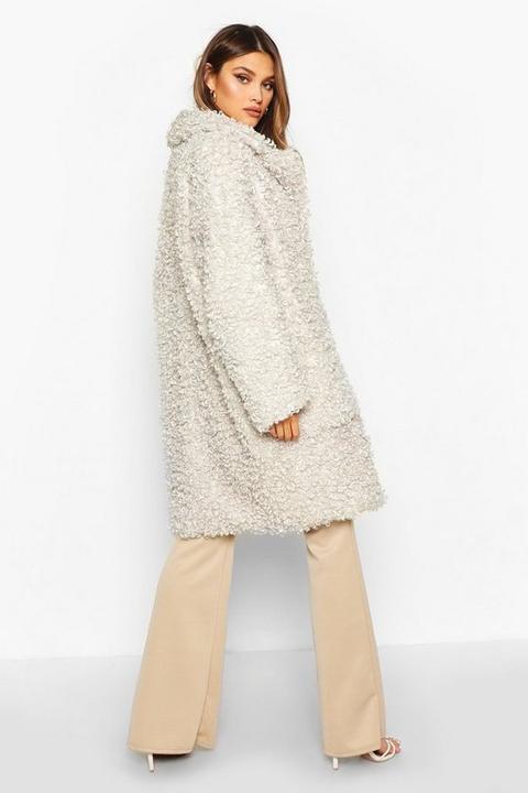 Womens Premium Teddy Faux Fur Longline Premium Teddy Faux Fur Longline Coat