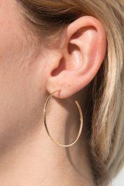 Thin Gold Open Hoop Earrings