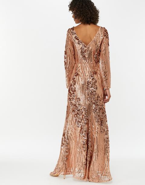 embellished sequin maxi dress