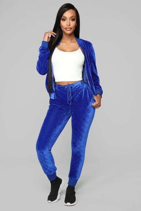 The Og Velvet Lounge Set - Royal Blue