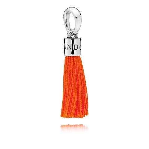 Charm Pendente Nappa Arancione