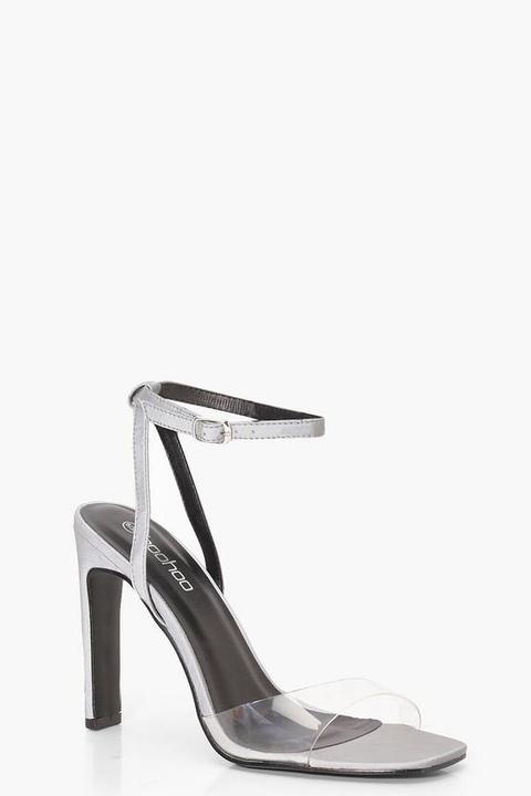 Reflective 2 Part Flat Block Heels