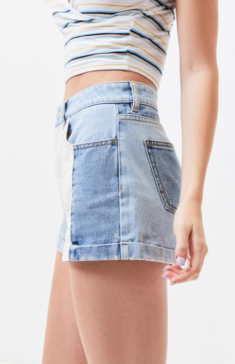 Hopper patch cheap denim shorts