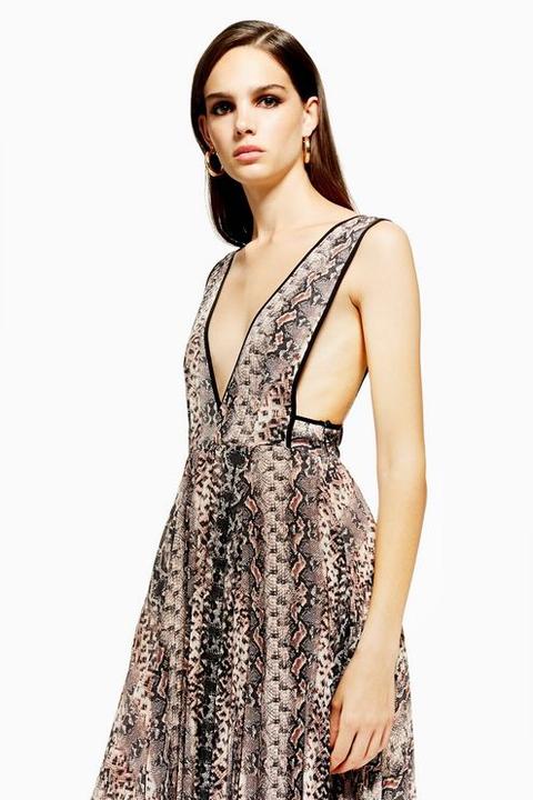 snake print pinafore