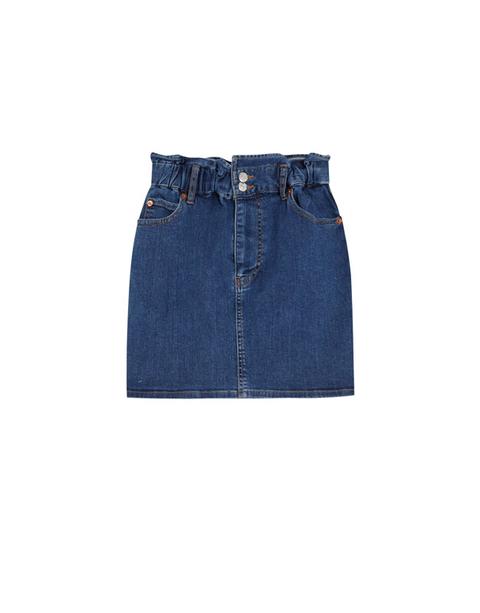 Minigonna Di Jeans Paper Bag