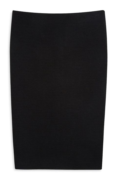 Cuatro Bailarín Definir Black Ribbed Jersey Pencil Skirt de Primark en 21 Buttons