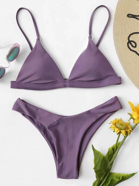 Moda Baño Liso Morado Sexy