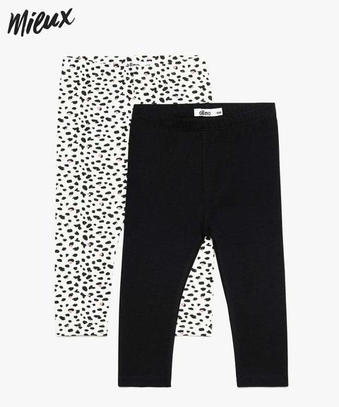 Legging Bebe Fille Long En Coton Bio Lot De 2 From Gemo On 21 Buttons