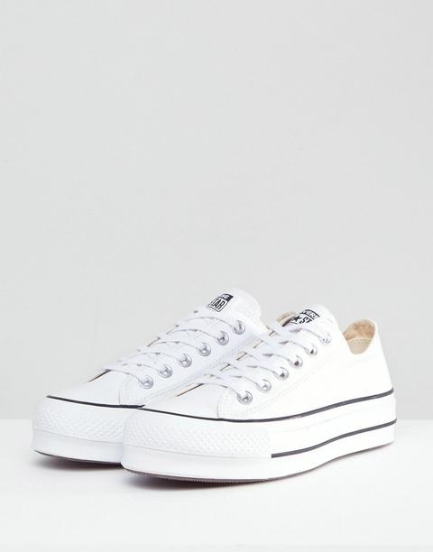 converse chuck taylor all star platform ox trainers in white