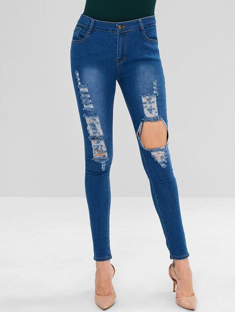 Jeans Aderenti Strappati