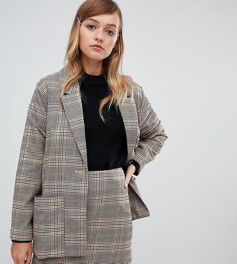 Monki Oversized Check Blazer Co-ord