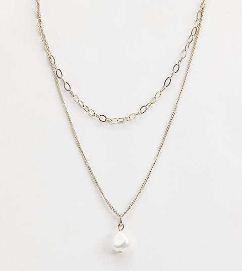 Liars & Lovers - Collana Oro A Catena Con Perle Biologiche - Oro