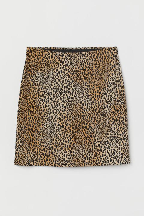 H & M - Gonna Corta In Jersey - Beige