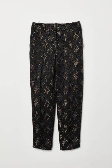 H & M - Pantaloni Con Motivo Jacquard - Nero