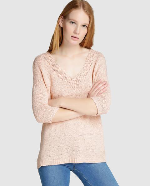 Easy Wear - Jersey De Mujer De Manga Corta Y Cuello Pico