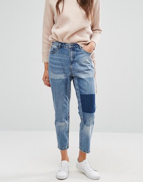 Only - Tonni - Boyfriend Jeans Con Toppe - Blu