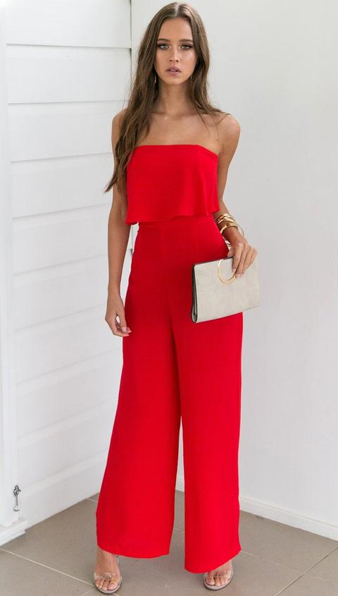 Keep It Heated Jumpsuit (red)