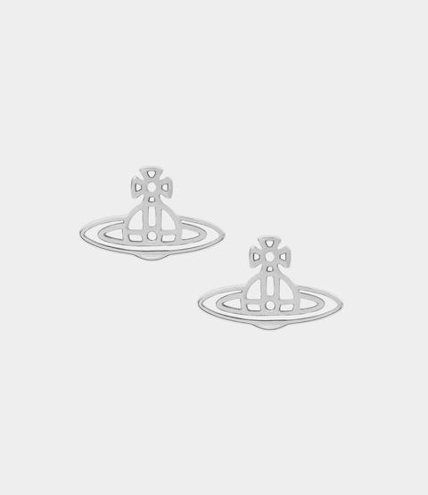 Thin Lines Flat Orb Stud Earrings
