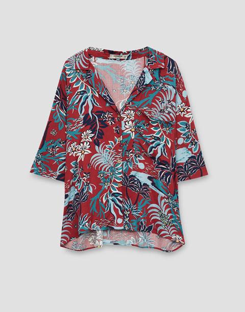 Camicia Stampato Tropicale