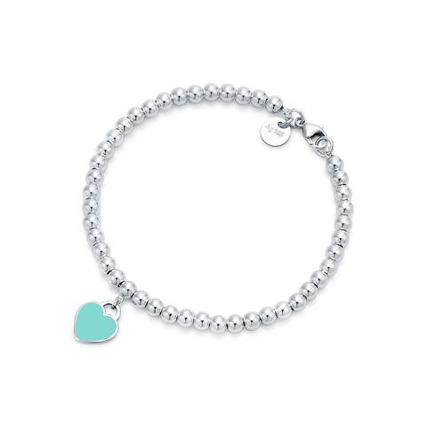 Return To Tiffany™ Tiffany Blue® Heart Tag Bead Bracelet In Silver