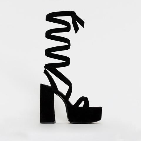 lace up platform heels