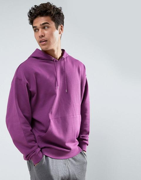 Asos - Felpa Oversize Viola Con Cappuccio - Viola