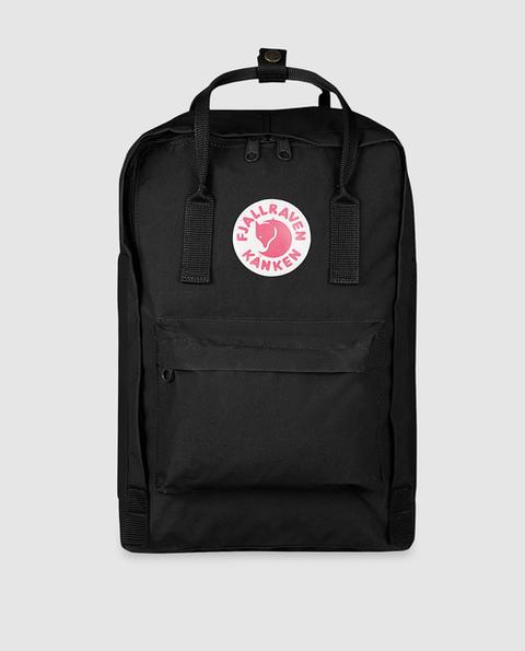 Fjällräven - Mochila Unisex Kanken Laptop 27172 De Vinilo En Negro