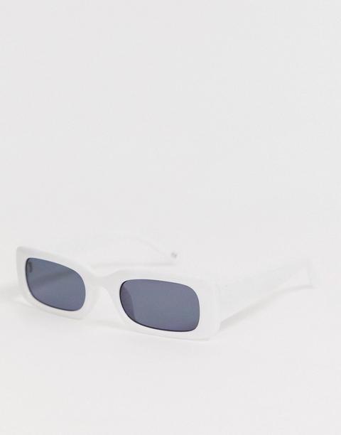 Gafas De Sol Estrechas Y Cuadradas En Blanco De Asos Design