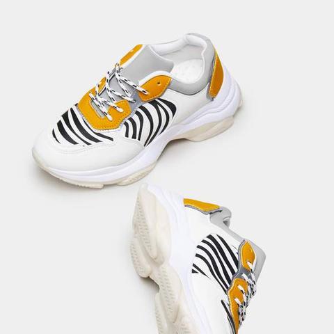 Shale Zebra Print Extra Chunky Trainers