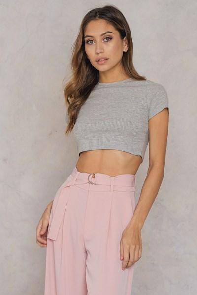 Dahli Keep It Cropped Tee - Grey