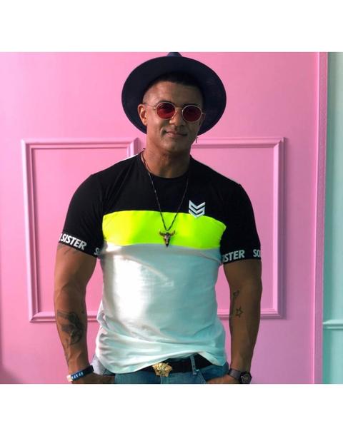 Camiseta Crown Black&green Fluor