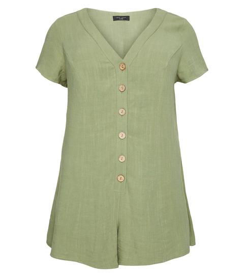 green playsuit new look