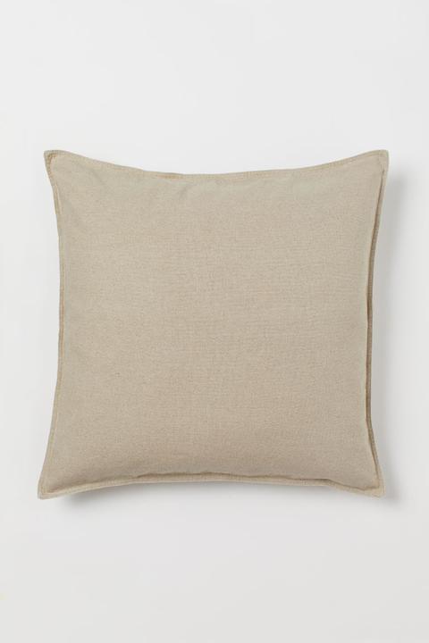 Solid Colour Cushion Cover - Beige