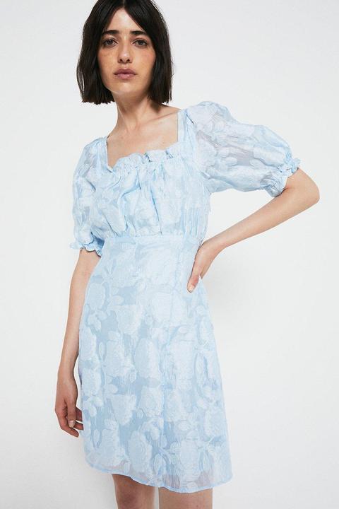 Mini Dress In Floral Jacquard
