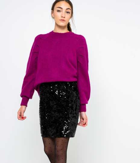 Jupe Courte Sequins Femme