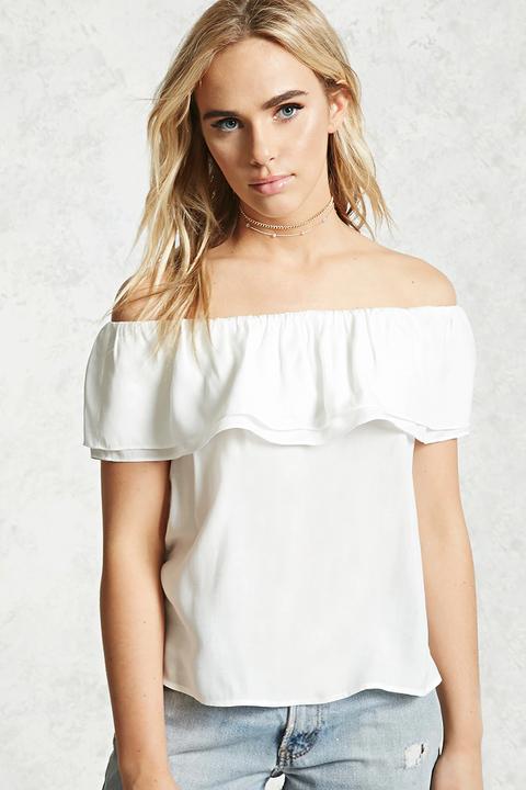 Ruffled Off-the-shoulder Top