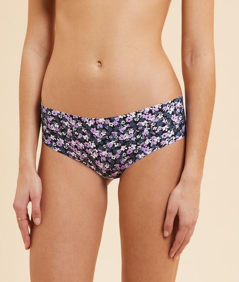 Hipster En Microfibre Imprimée - Confort Print - Xl - Noir - Femme - Etam