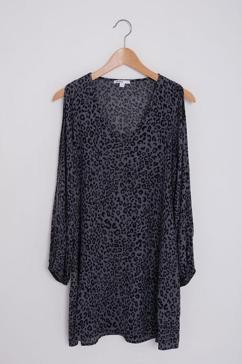 Vestido Cut-out De Leopardo
