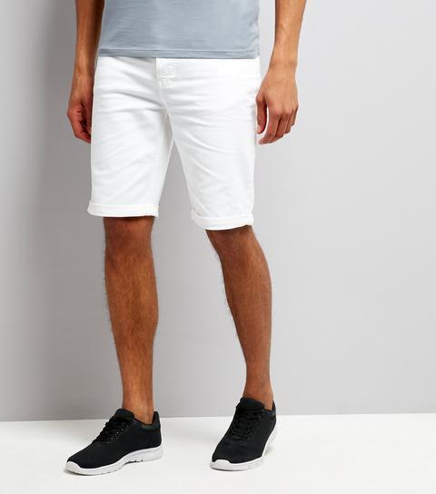 White 5 Pocket Slim Leg Shorts