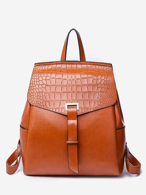 Zaino In Ecopelle Con Patta