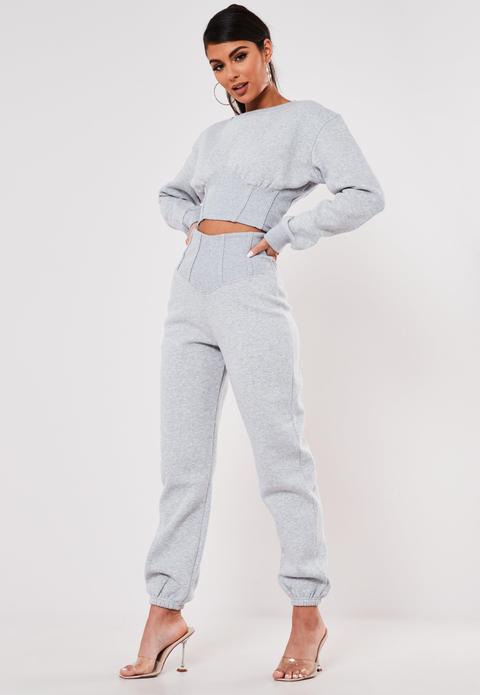 Jogging Gris Effet Corset Style Années 90