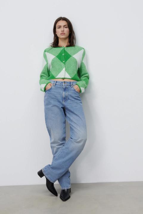 Cárdigan Punto Jacquard Rombos