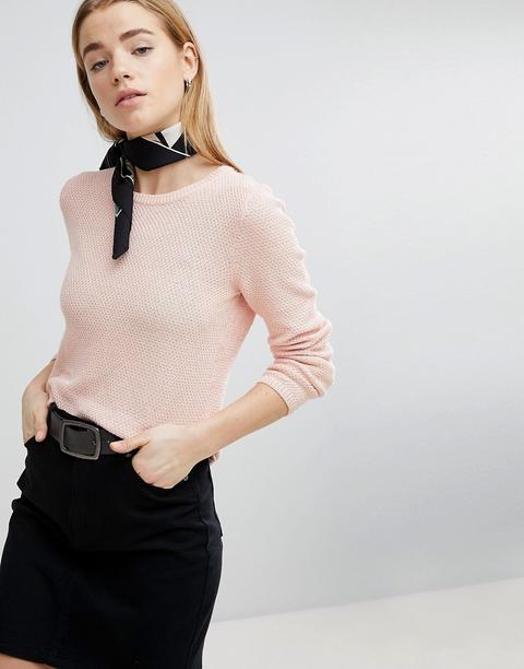 Pimkie - Maglione Leggero Con Scollo Rotondo - Rosa