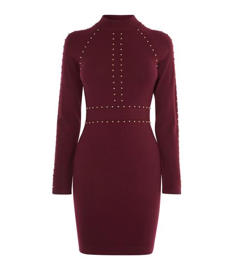 Stud Embellished Bodycon Dress