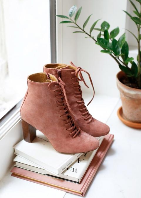 Sezane lace up sales boots